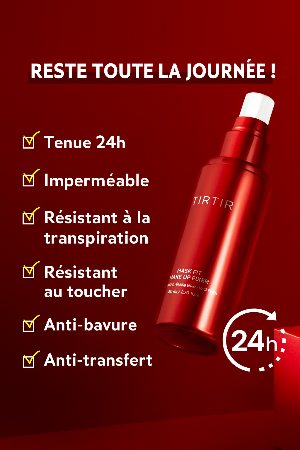 Fixateur de Maquillage TIRTIR – Tenue Parfaite en Climat Chaud et Humide