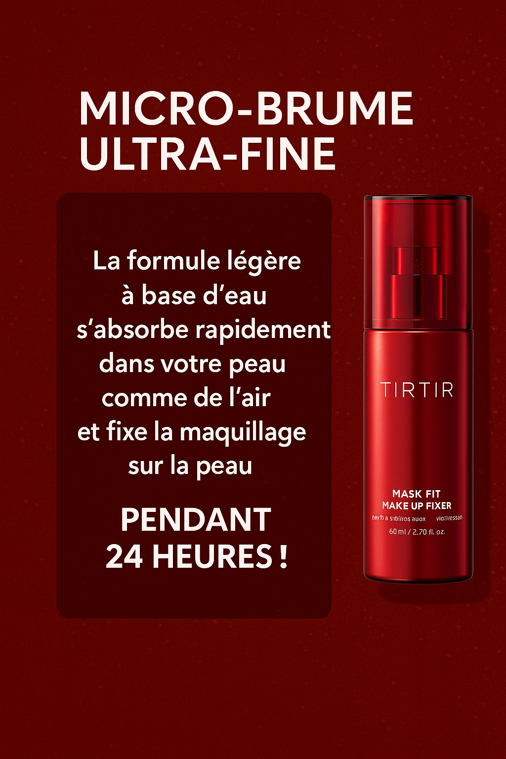 Fixateur de Maquillage TIRTIR – Tenue Parfaite en Climat Chaud et Humide